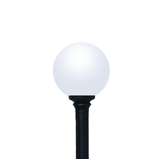 [96GLOBE400PL/BL] KARMEL - GLOBE 400 E27 PAALARMUATUUR E27 ZWART