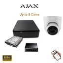AJAX 8MP Video Surveillance Kit with Up to 8 Dual Light Turret Cameras + 8CH PoE NVR + 4TB HDD