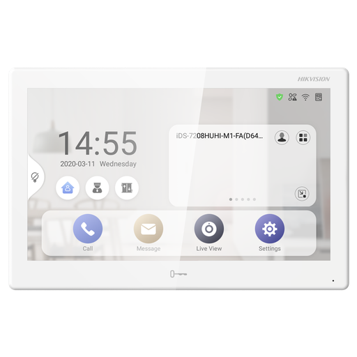 [DS-KH9510-WTE1(B)] HIKVISION DS-KH9510-WTE1(B)  Android Video Intercom Tablet - 10-inch LCD Touch Screen Standard PoE